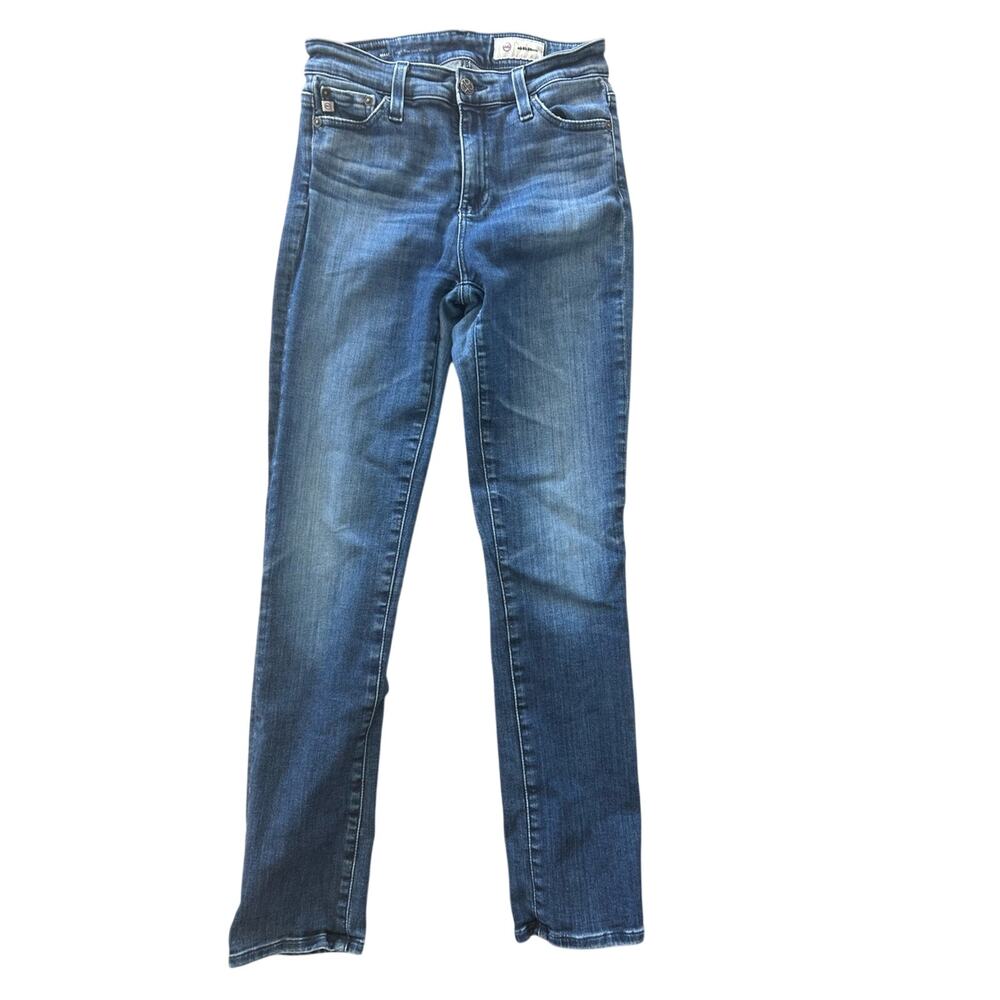 Good American Women's Mari High-Rise Slim Straight Blue Denim Jeans Size 25